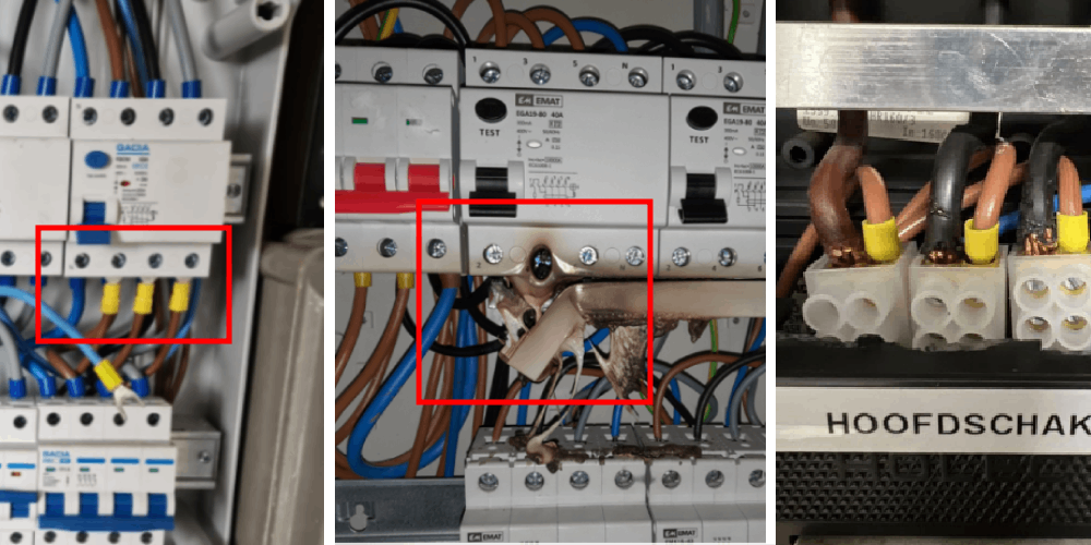 Kabelverbinding niet goed meterkast zonnepanelen